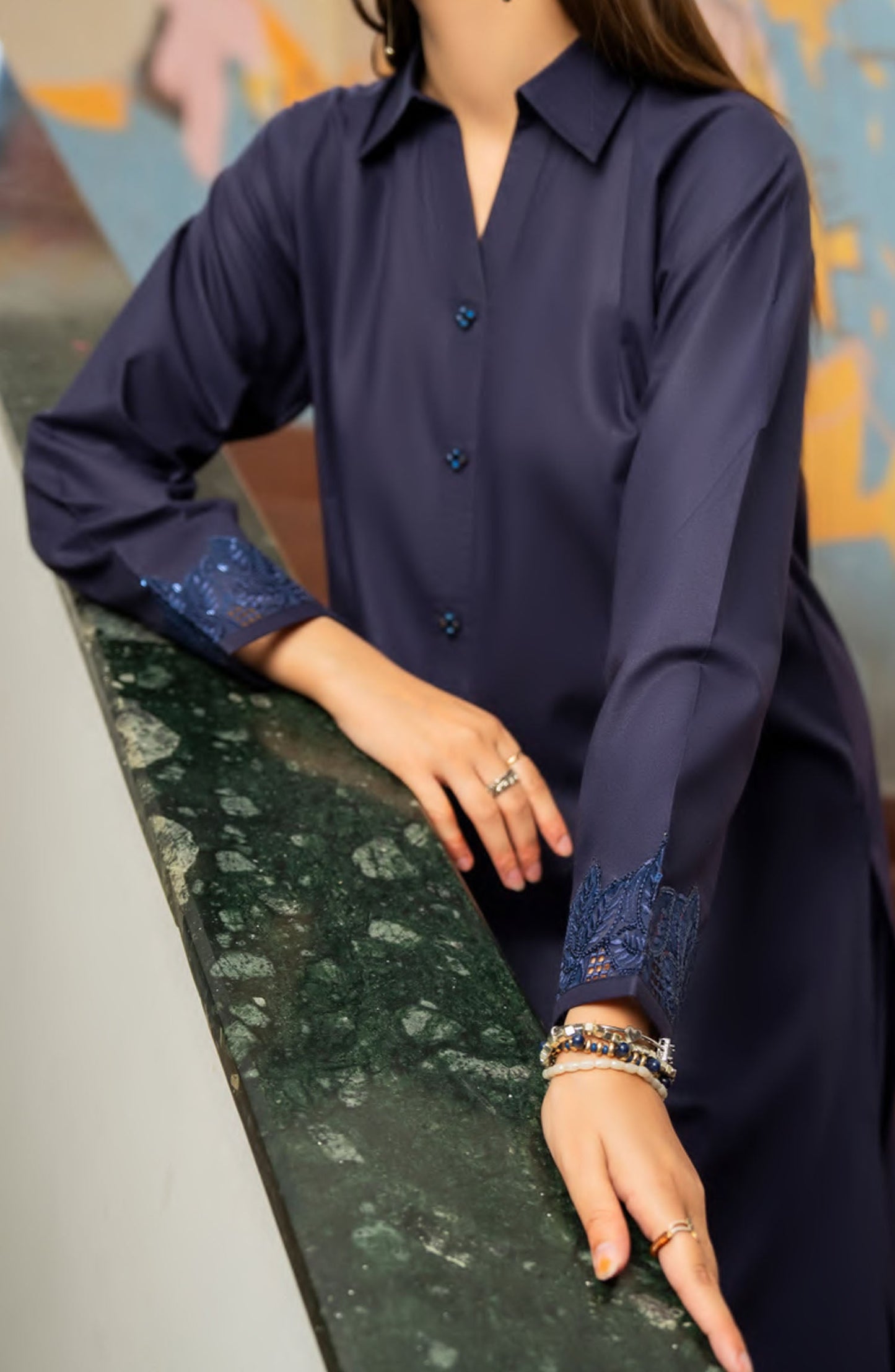 Casual Lite Casual Cotton Lawn Stitched 2 Piece Suit - Outfit-03 Blue Between Classes - CL25CLD - Summer Collection