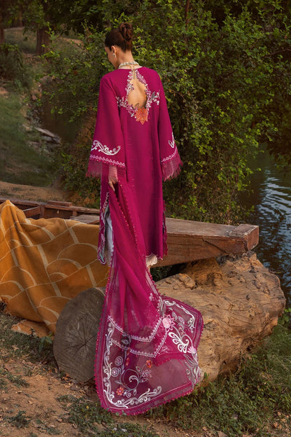 Crimson MIRROR GARDEN - D3A Luxury Embroidered Lawn Edit'26 - TC-1627