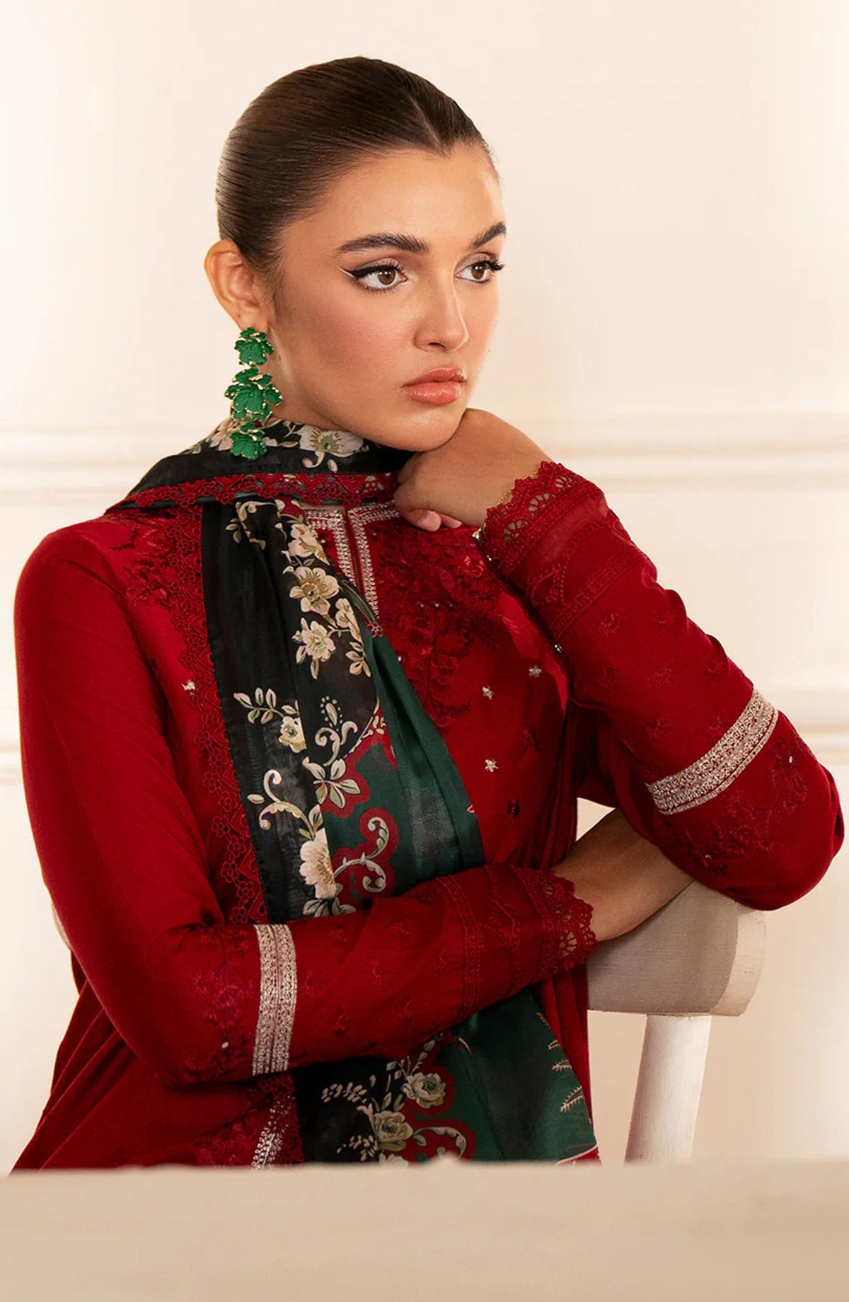 LUMIERE LUXURY Collection By Saad Shaikh - D-07 Coral