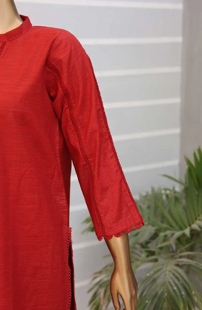 Daily Essential Luxury Khaddar 2PCs Collection-D 01 Rust