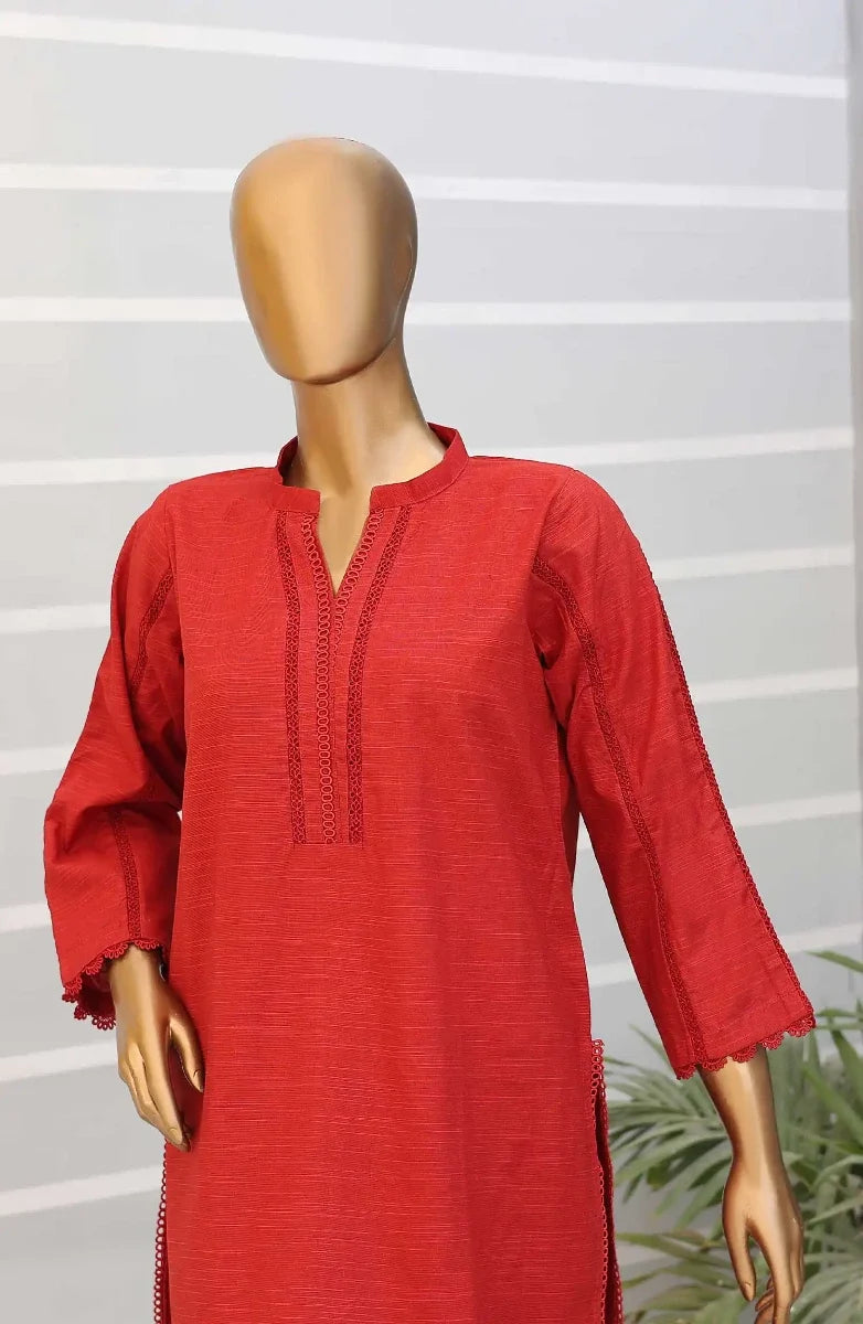 Daily Essential Luxury Khaddar 2PCs Collection-D 01 Rust