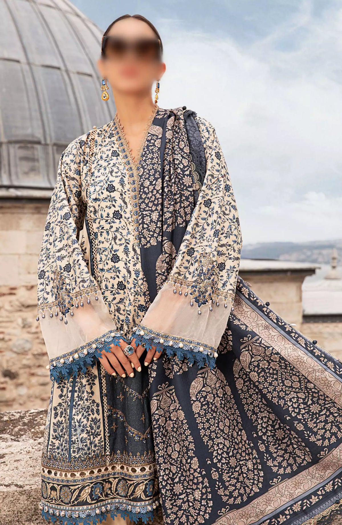 Maria B Unstitched M.Prints Fall Edit 2024 - D 02 A