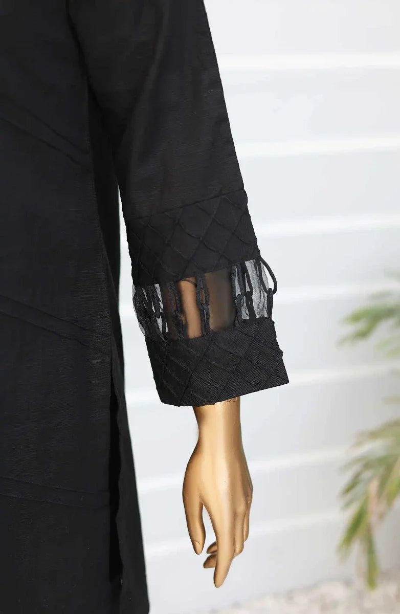 Daily Essential Luxury Khaddar 2PCs Collection-D 03 BLACK