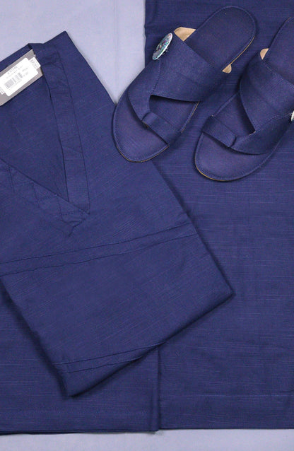 Daily Essential Luxury Khaddar 2PCs Collection-D 04 NAVY