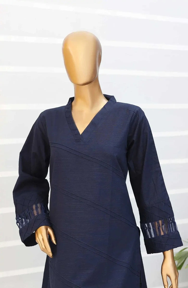 Daily Essential Luxury Khaddar 2PCs Collection-D 04 NAVY