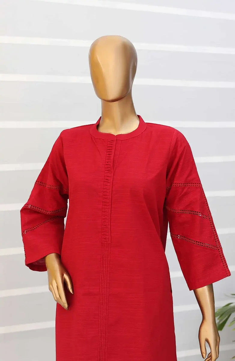 Daily Essential Luxury Khaddar 2PCs Collection-D 05 MAROON