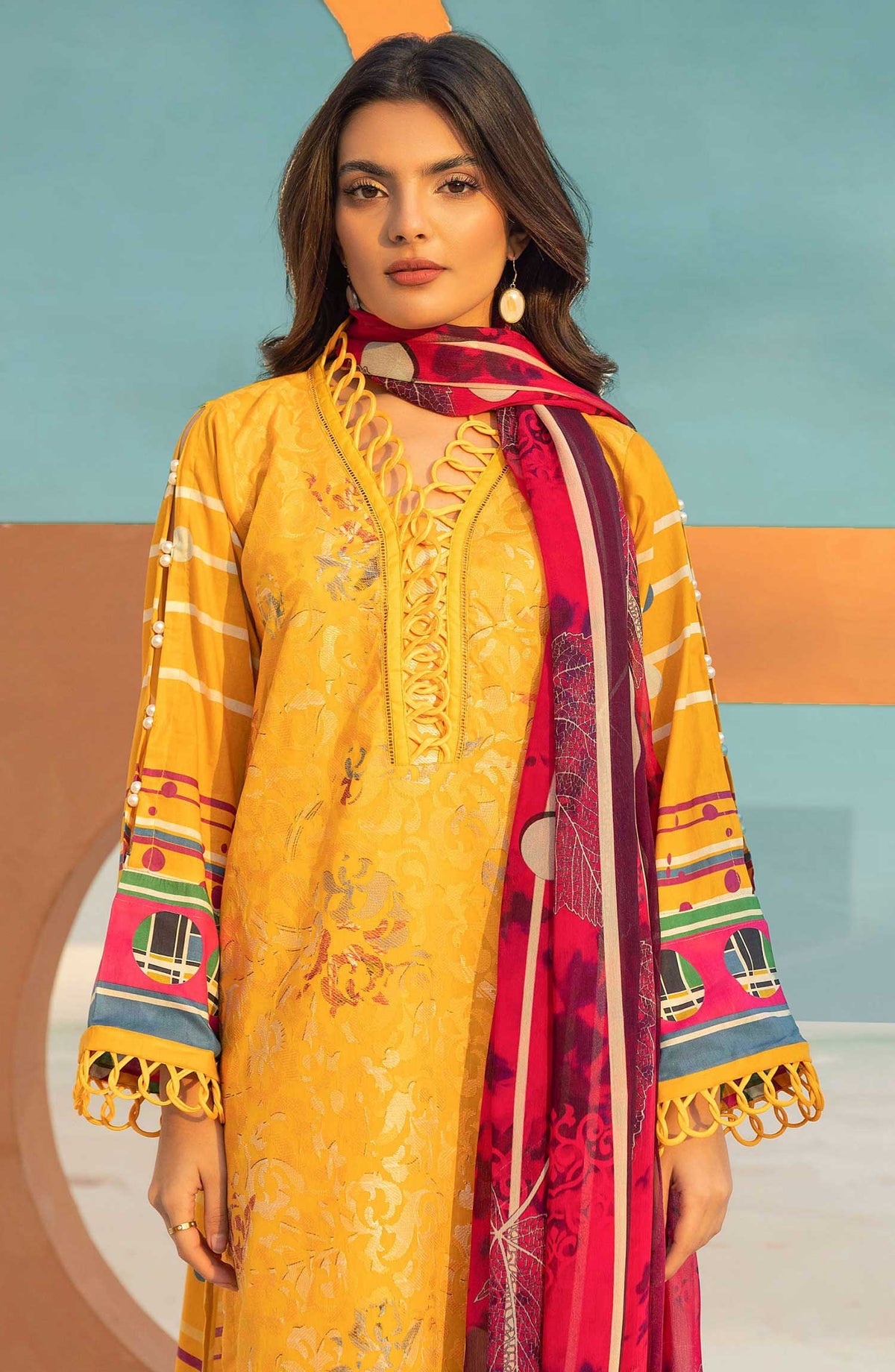Mahees Rang e Bahar by Riaz Arts Chikankari Lawn Unstitched 3 Piece - D-09 - RA25MCL - Summer Collection