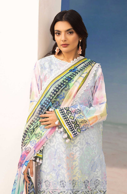 Mahees Rang e Bahar by Riaz Arts Chikankari Lawn Unstitched 3 Piece - D-10 - RA25MCL - Summer Collection