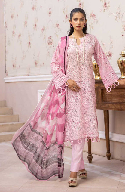 Mahees Isha by Riaz Arts Chikankari Lawn Unstitched 3 Piece - D-01 - RA25MI - Purple - Summer Collection