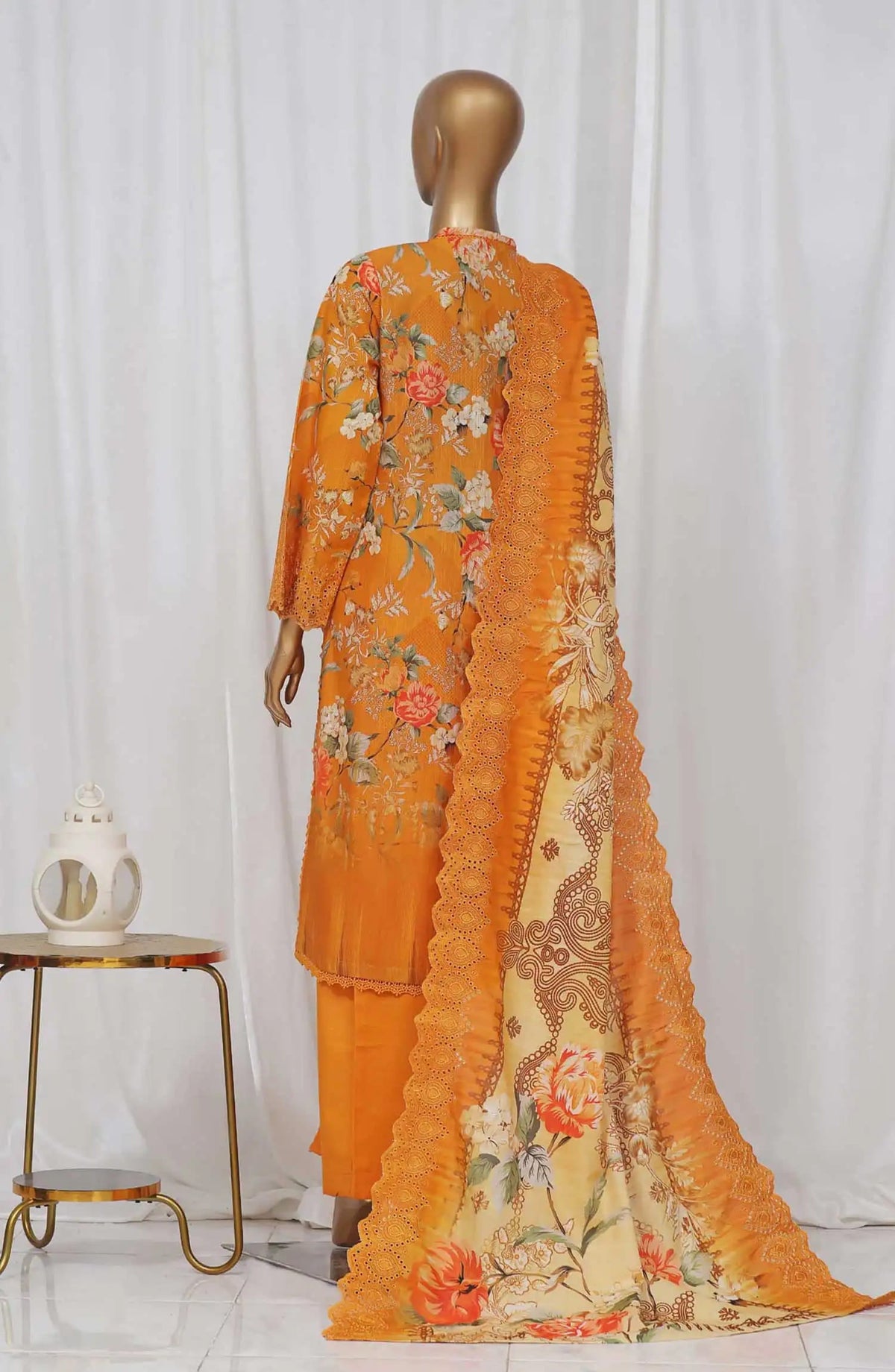 Sadabahar Laser Cutwork Chikankari Embroidered Dupatta Vol 02 - Design 03