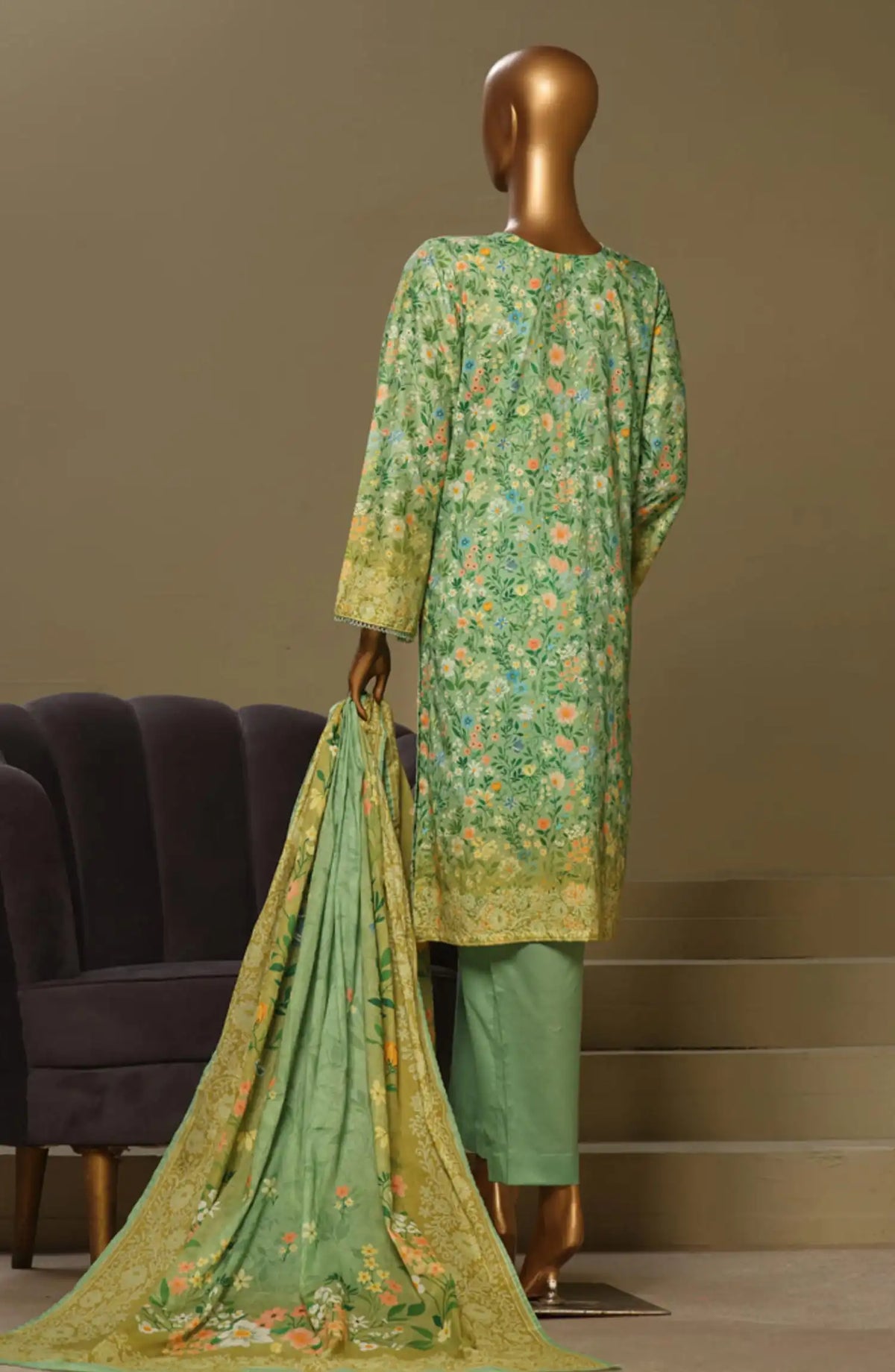 BIN SAEED Exclusive Cotton Chikankari 3 Piece Vol 1 - Design 09