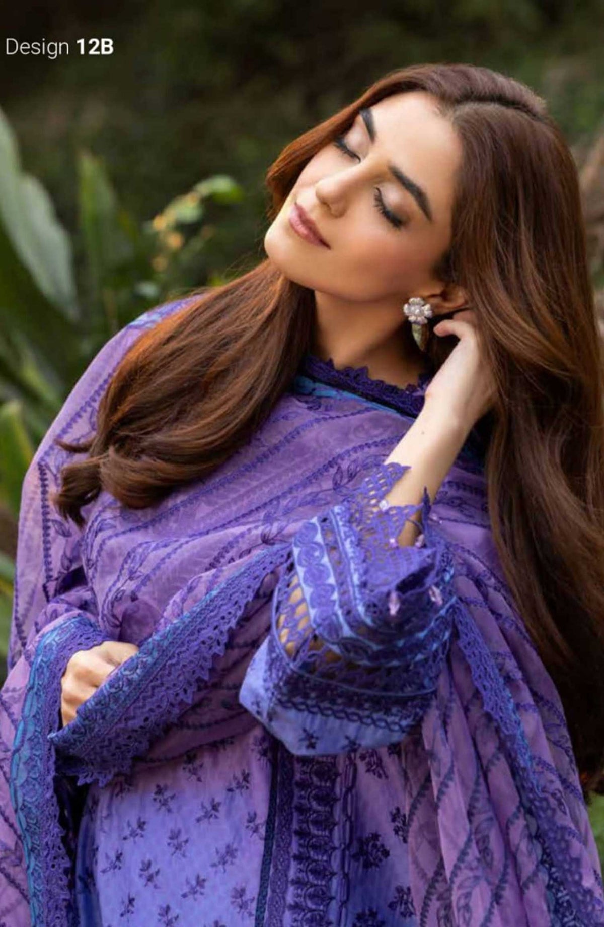 Sobia Nazir Embroidered Unstitched 3 Piece Suit - D-12 B - SBN25LL - Blue - Summer Collection