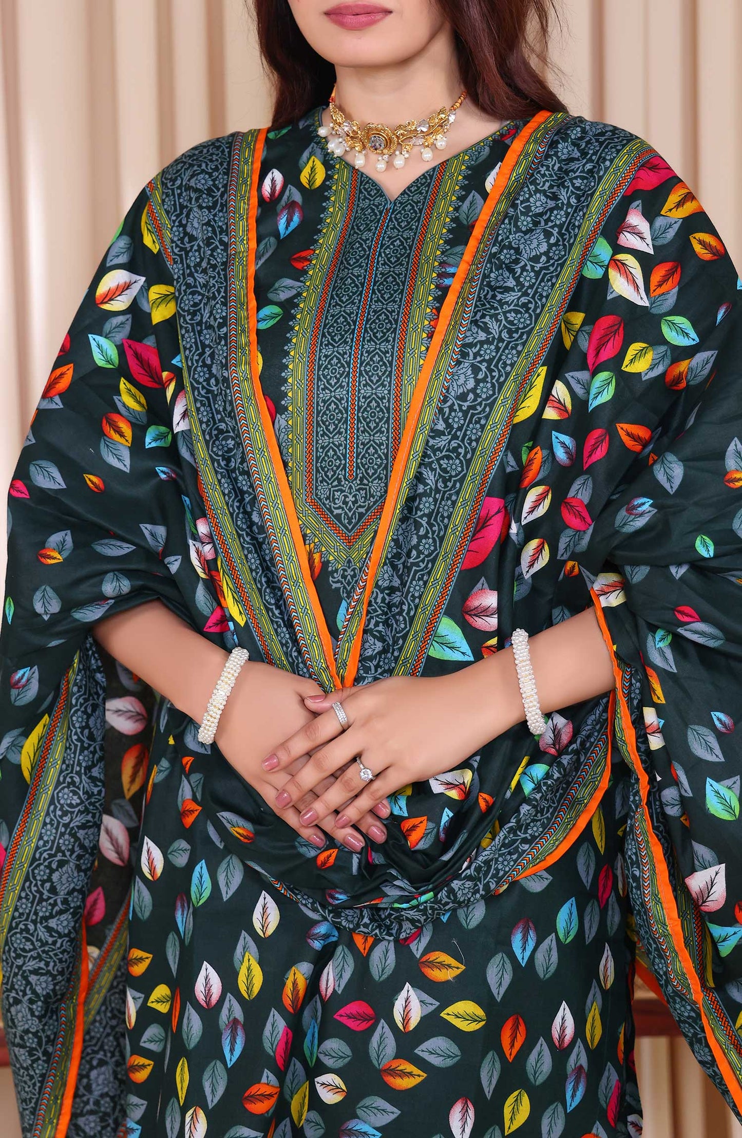 Al Karim Printed Cotton Lawn Unstitched 3 Piece Suit - DL 222 - ALK25DCL - Summer Collection