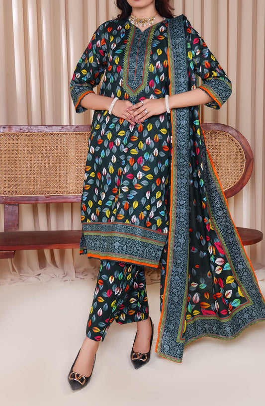 Printed Cotton Lawn Unstitched 3 Piece Suit - DL 222 - ALK25DCL - Summer Collection