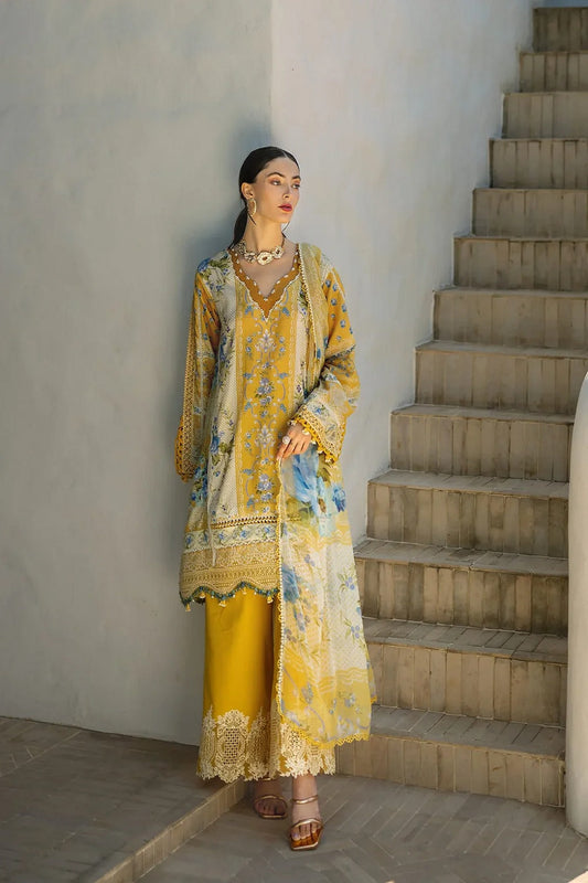 Elaf Signature Embroidered Lawn Collection 2025 - ETS-03B SUNGLOW - TC-1373