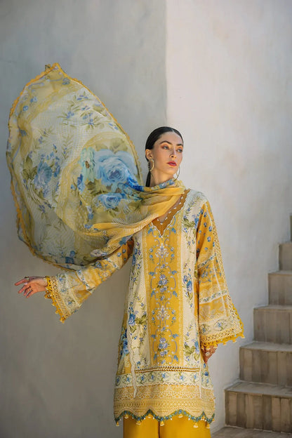 Elaf Signature Embroidered Lawn Collection 2025 - ETS-03B SUNGLOW - TC-1373