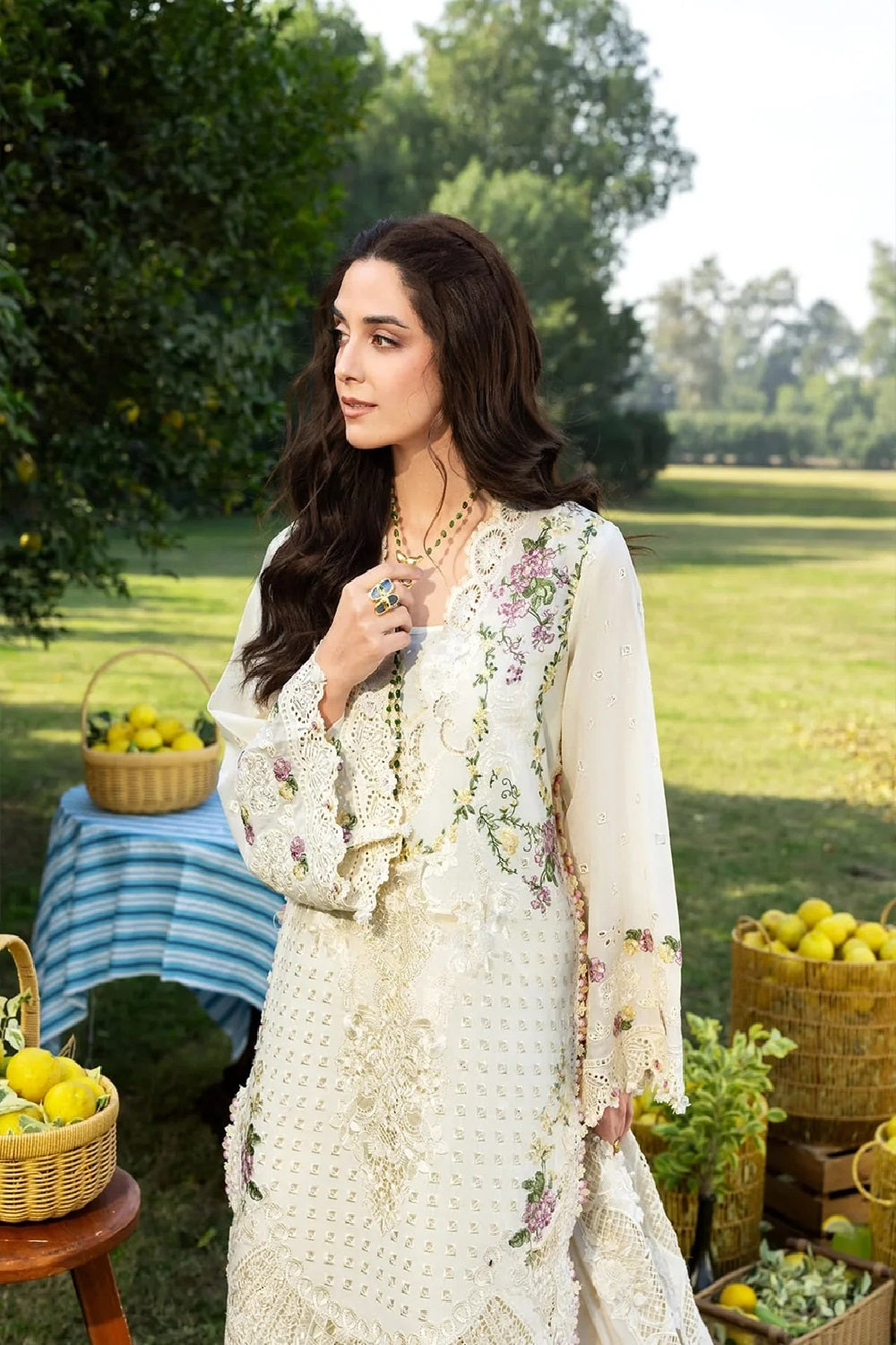 Elaf Premium - Embroidered Chikankari Lawn'26 - ELY-3A PERLE - TC-1629