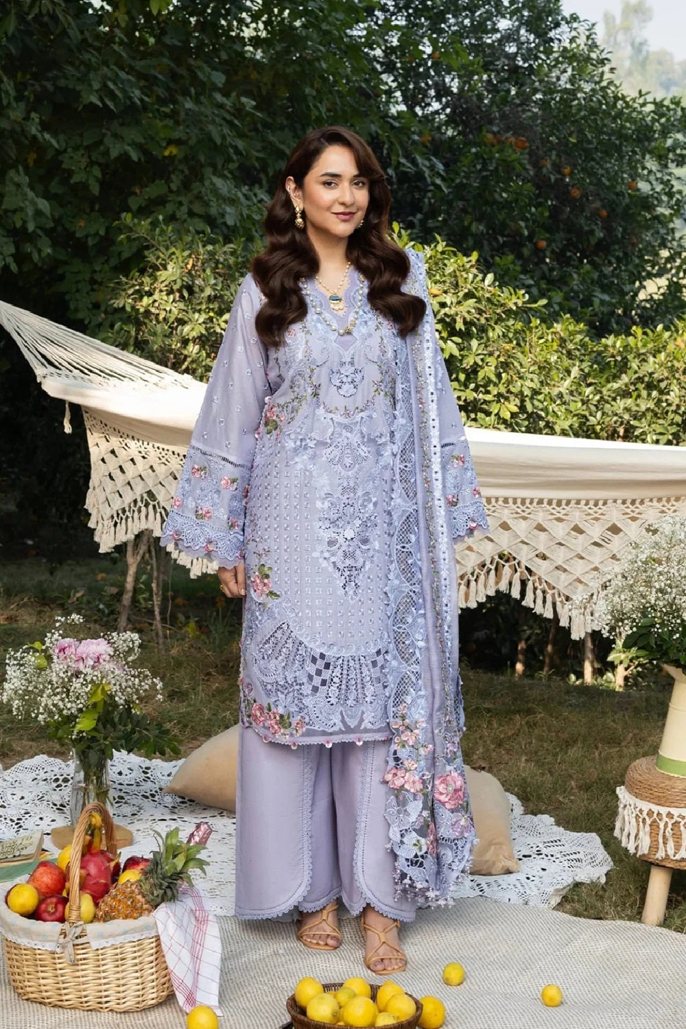 Elaf Premium - Embroidered Chikankari Lawn'26 - ELY-3B PARADISE - TC-1630