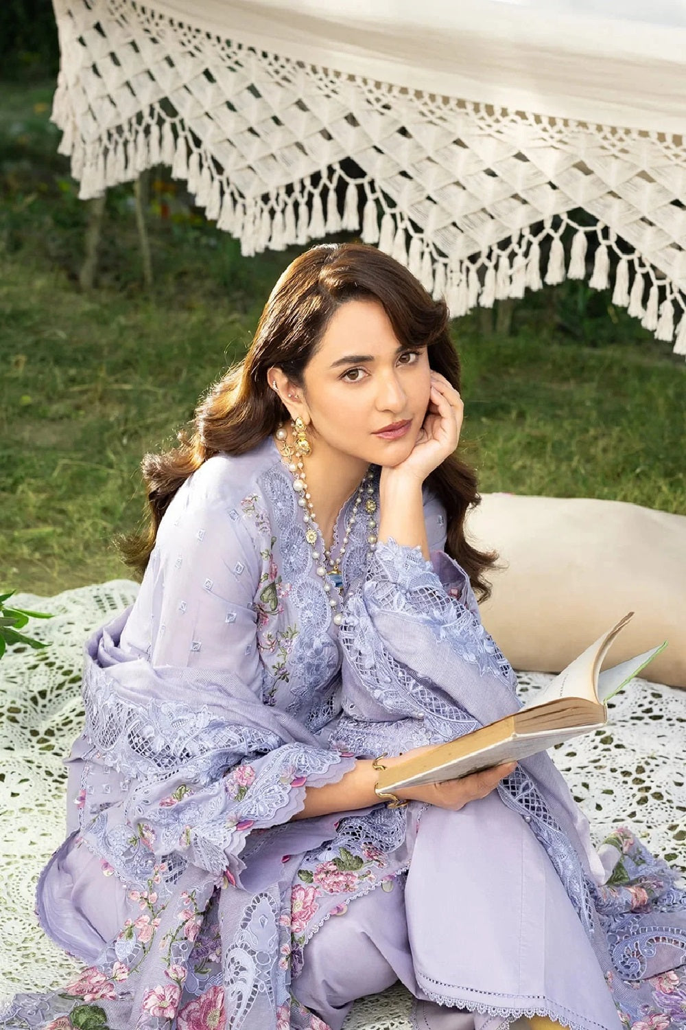 Elaf Premium - Embroidered Chikankari Lawn'26 - ELY-3B PARADISE - TC-1630
