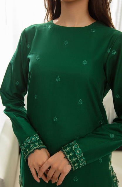 Muse Embroidered 2 Pc Pret Collection By TNG Store Forest (Dark Green)