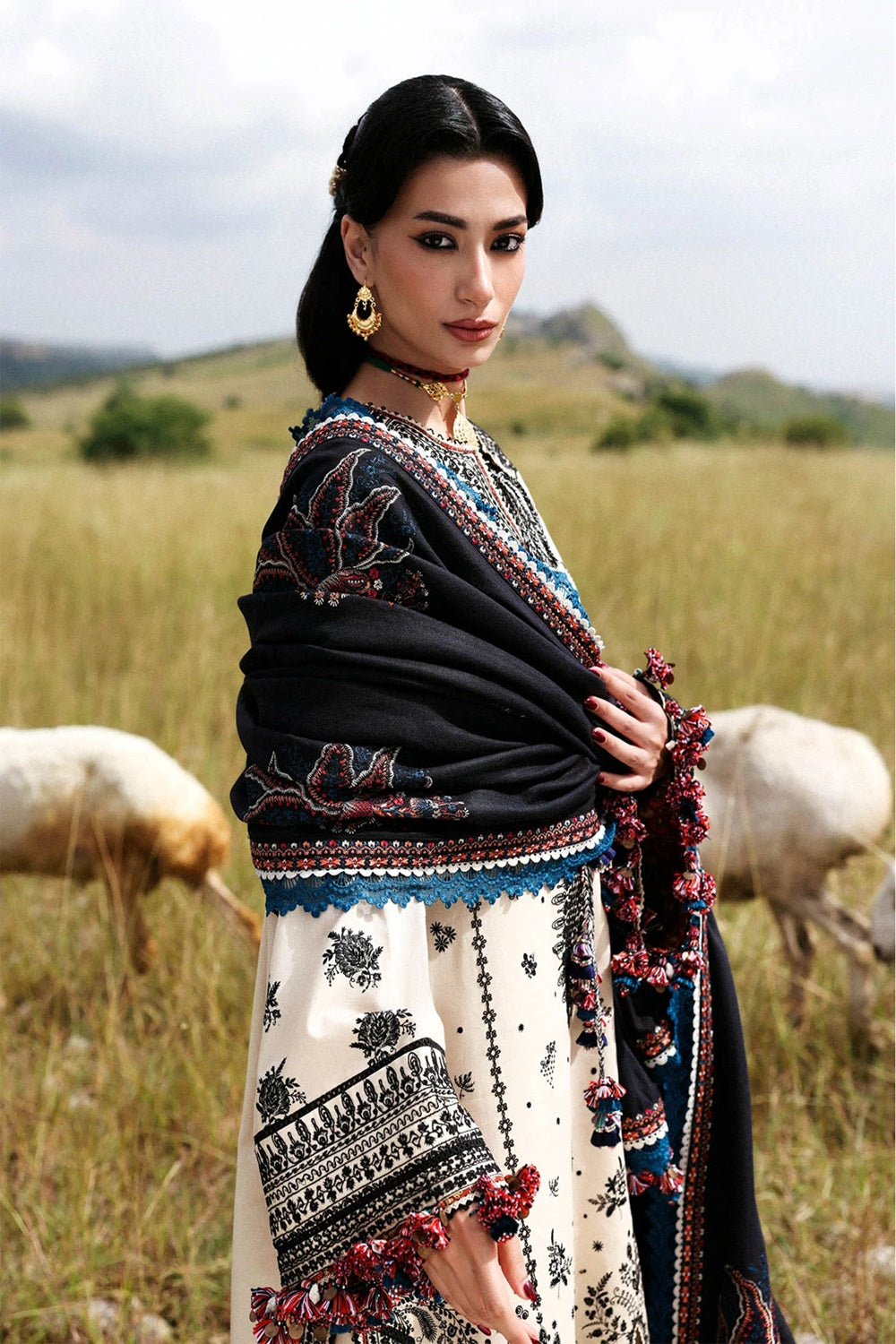 Hussain Rehar DHANAK Luxury Embroidered Lawn'26 - TC-1601