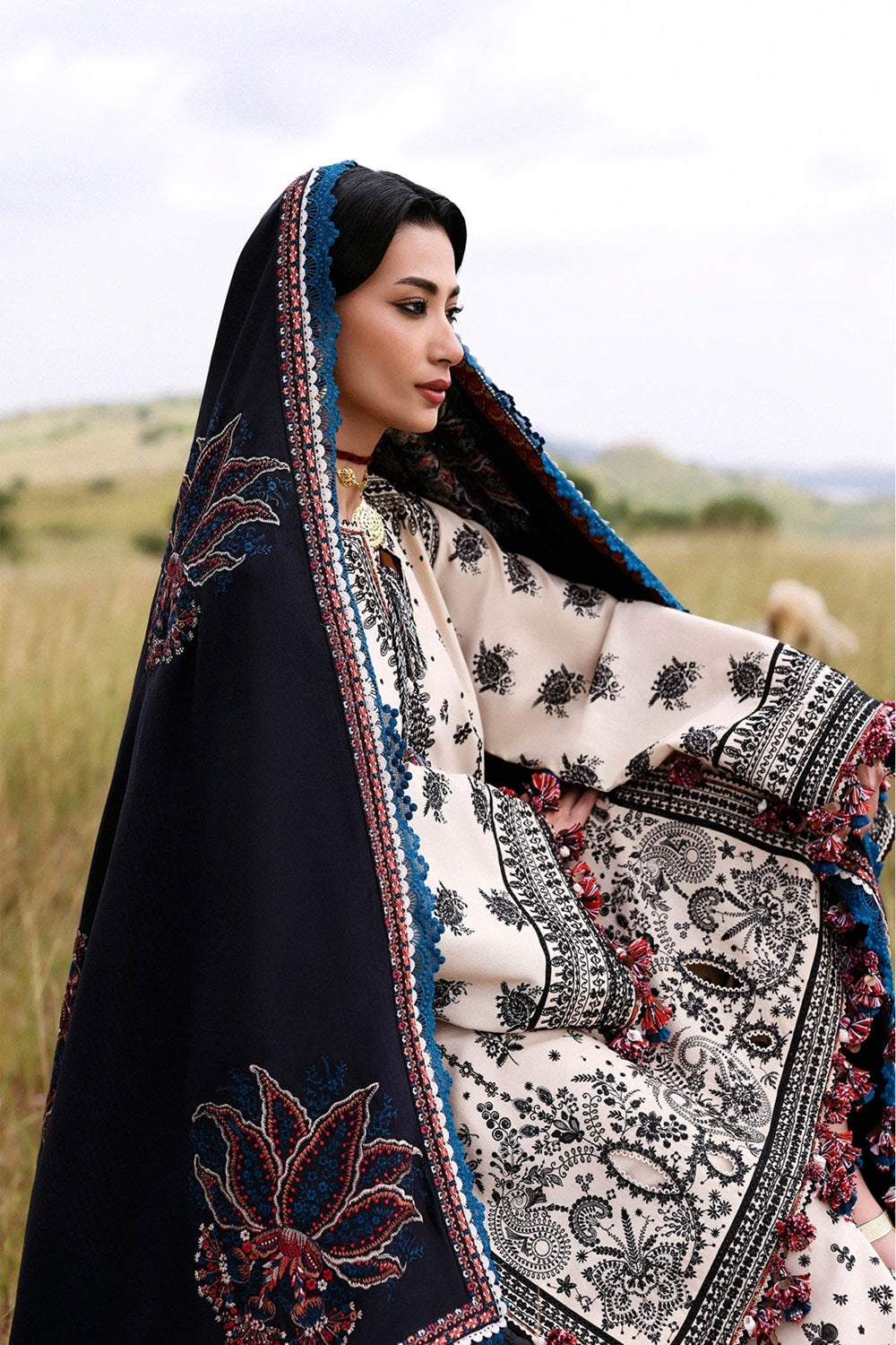 Hussain Rehar DHANAK Luxury Embroidered Lawn'26 - TC-1601