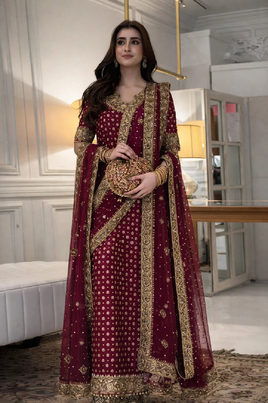 Haris Shakeel Luxury Chiffon Embroidered Edit - HR 69 Aisha Afridi - TC-1540