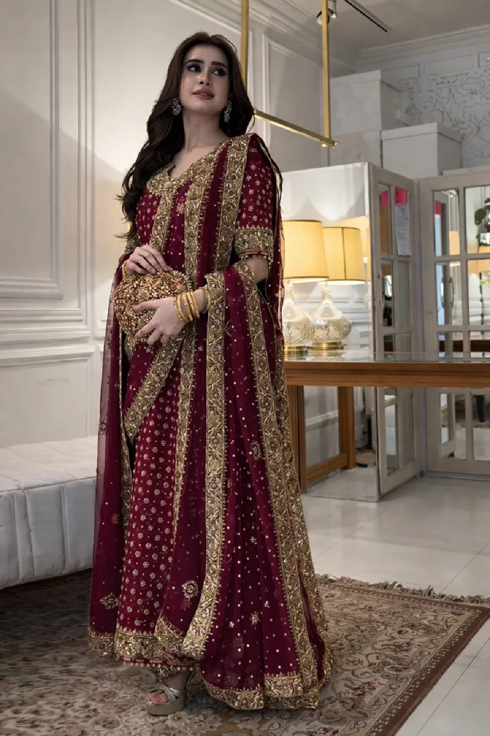 Haris Shakeel Luxury Chiffon Embroidered Edit - HR 69 Aisha Afridi - TC-1540