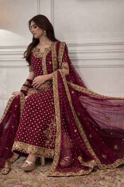 Haris Shakeel Luxury Chiffon Embroidered Edit - HR 69 Aisha Afridi - TC-1540