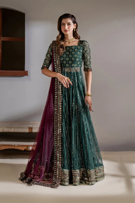 Iznik Meraki Luxury Embroidered Wedding Net Maxi CC-65 - TC-1706