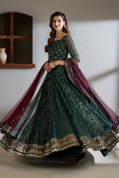 Iznik Meraki Luxury Embroidered Wedding Net Maxi CC-65 - TC-1706