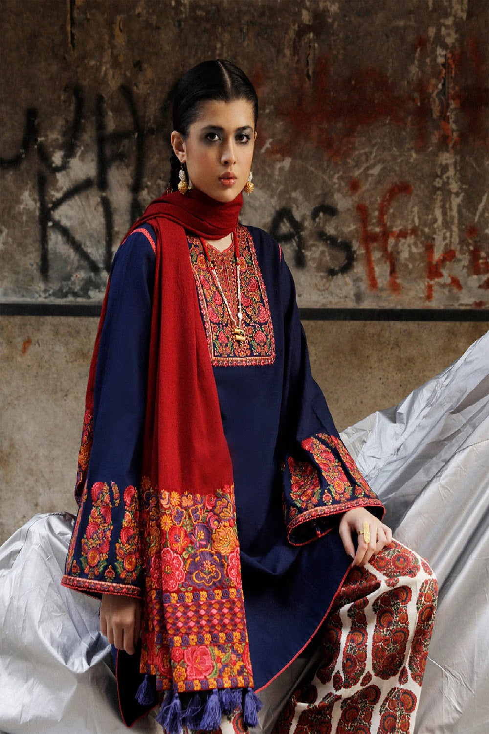 Jugnu MOSAIC Luxury Chikankari Lawn Edition'26 - TC-1216