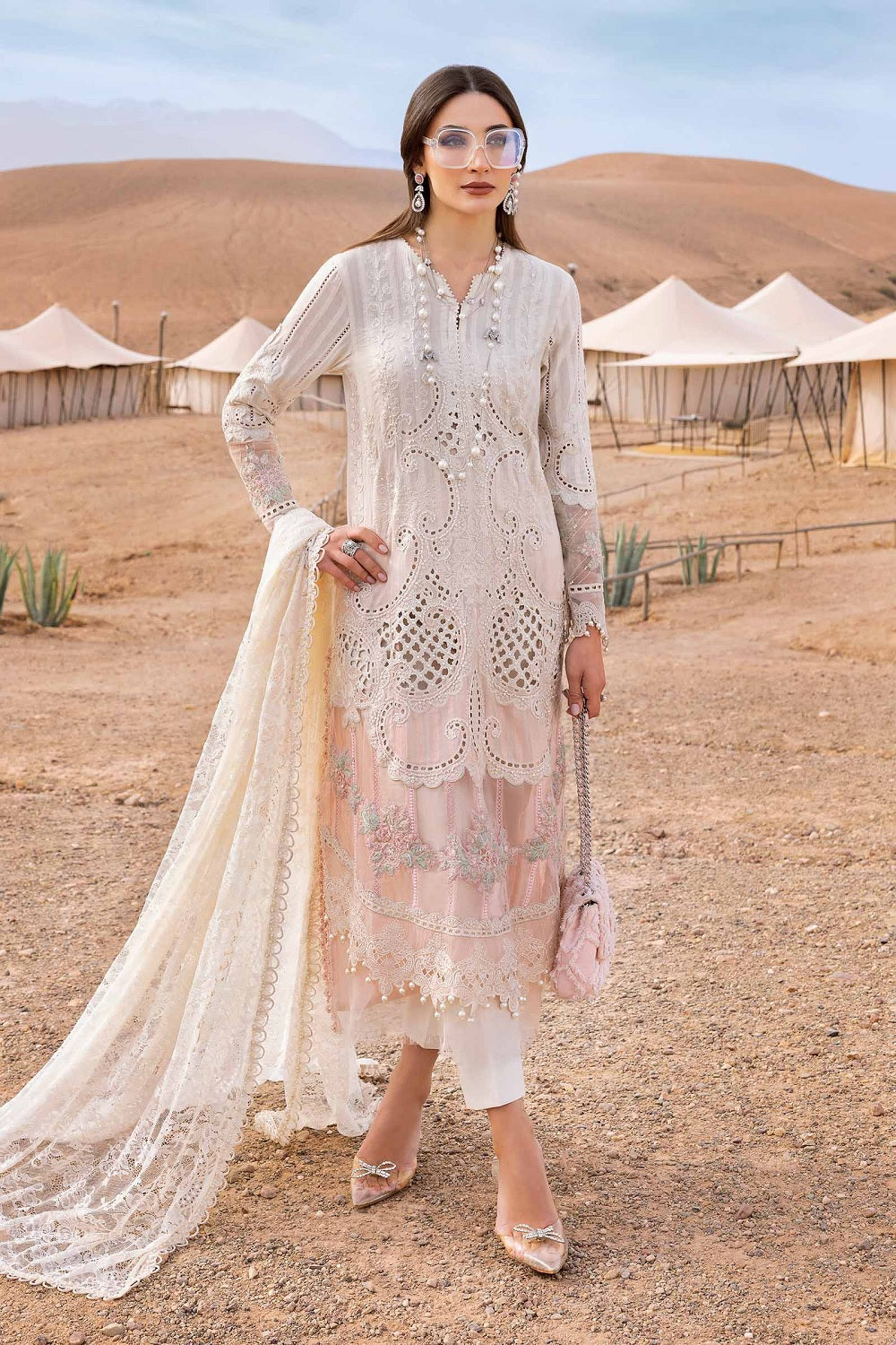Maria.B. Voyage a'LUXE x Morocco Luxury Lawn' 25 DS-2515-A - TC-1293