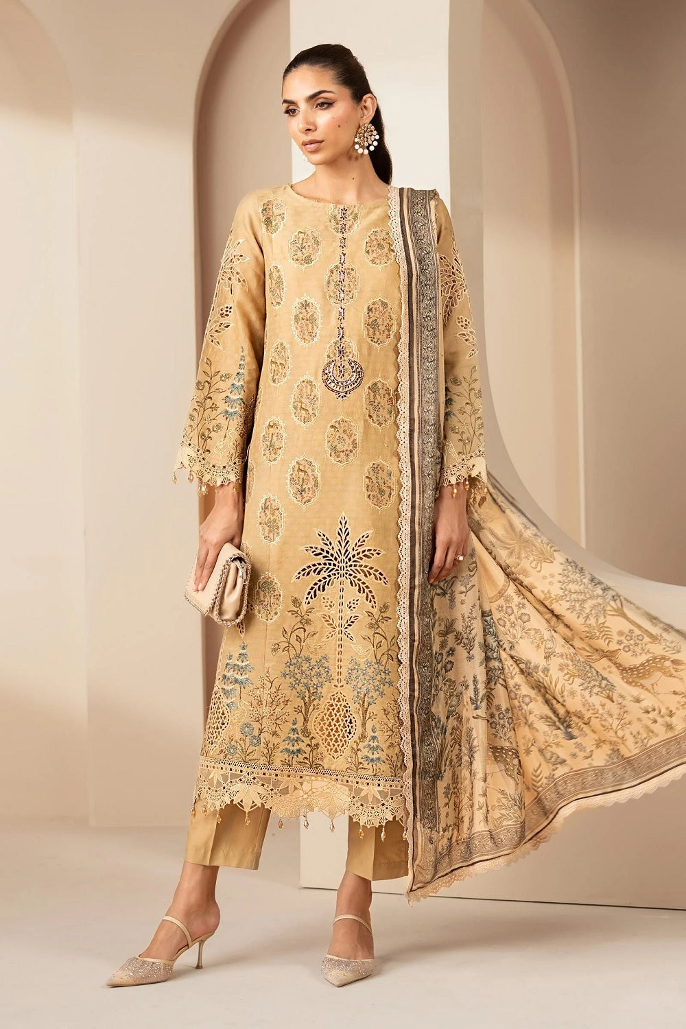 Maria.B. Luxury Embroidered Lawn Eid Edit'26 - D-2605-A - TC-1634