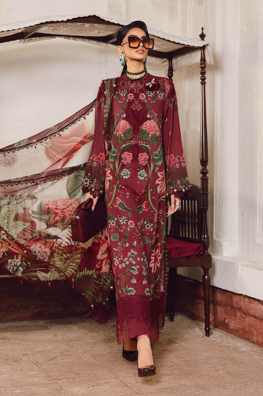 Maria.B Lawn Embroidered & Printed MPT-2709-A - TC-1485