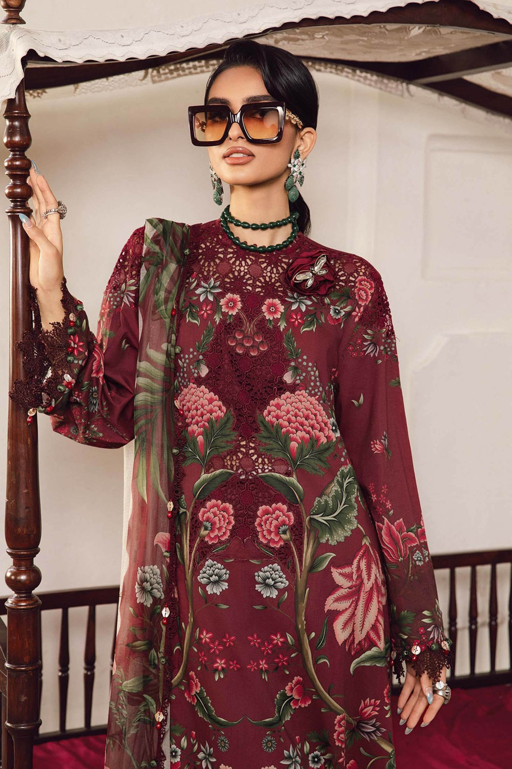 Maria.B Lawn Embroidered & Printed MPT-2709-A - TC-1485