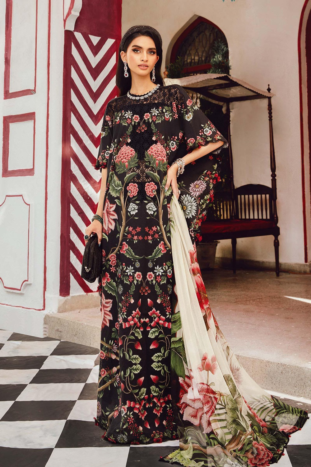 Maria.B Lawn Embroidered & Printed MPT-2709-B - TC-1486