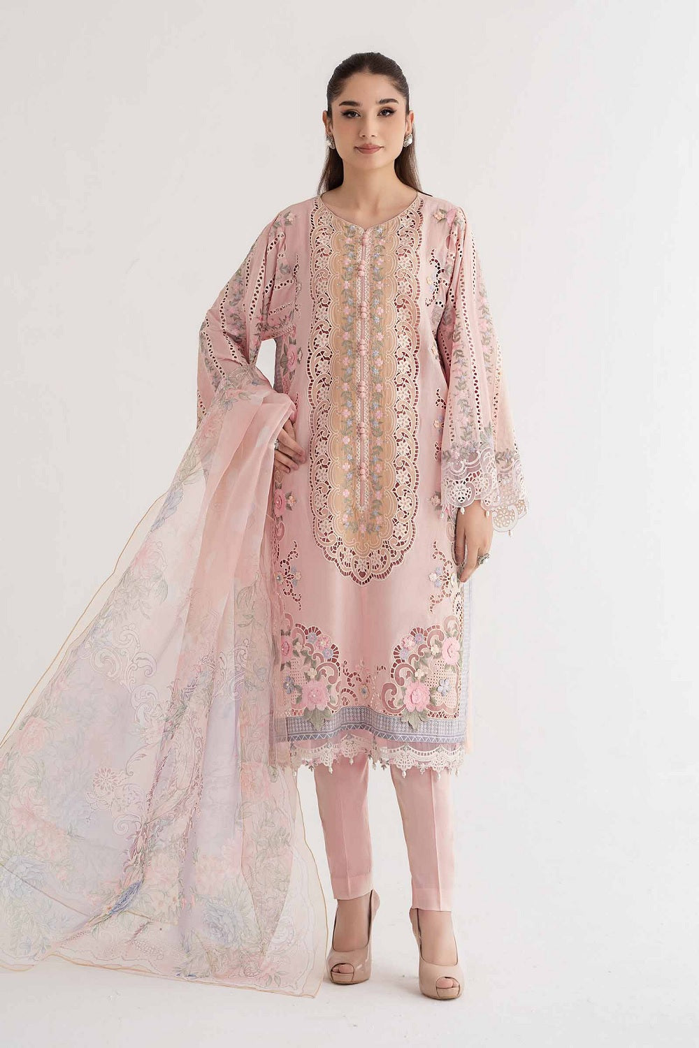 Maria.B. Luxury Embroidered Lawn Eid Edit'26 - DS-2406-A - TC-1645