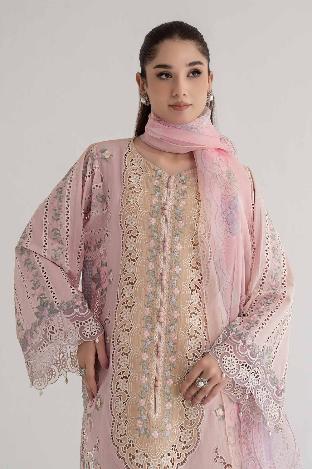 Maria.B. Luxury Embroidered Lawn Eid Edit'26 - DS-2406-A - TC-1645
