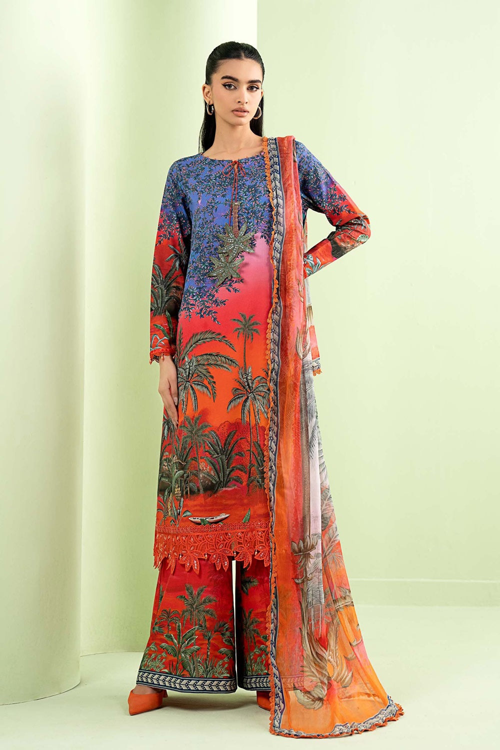 MPrints Sprint Summer'26 D-2907-B Embroidered Lawn - TC-1606