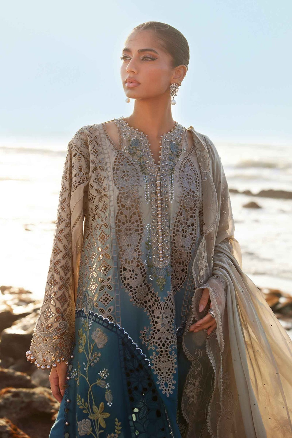 Maria.B. Luxury Embroidered Lawn Eid Edit'26 - EL-25-08 - TC-1623