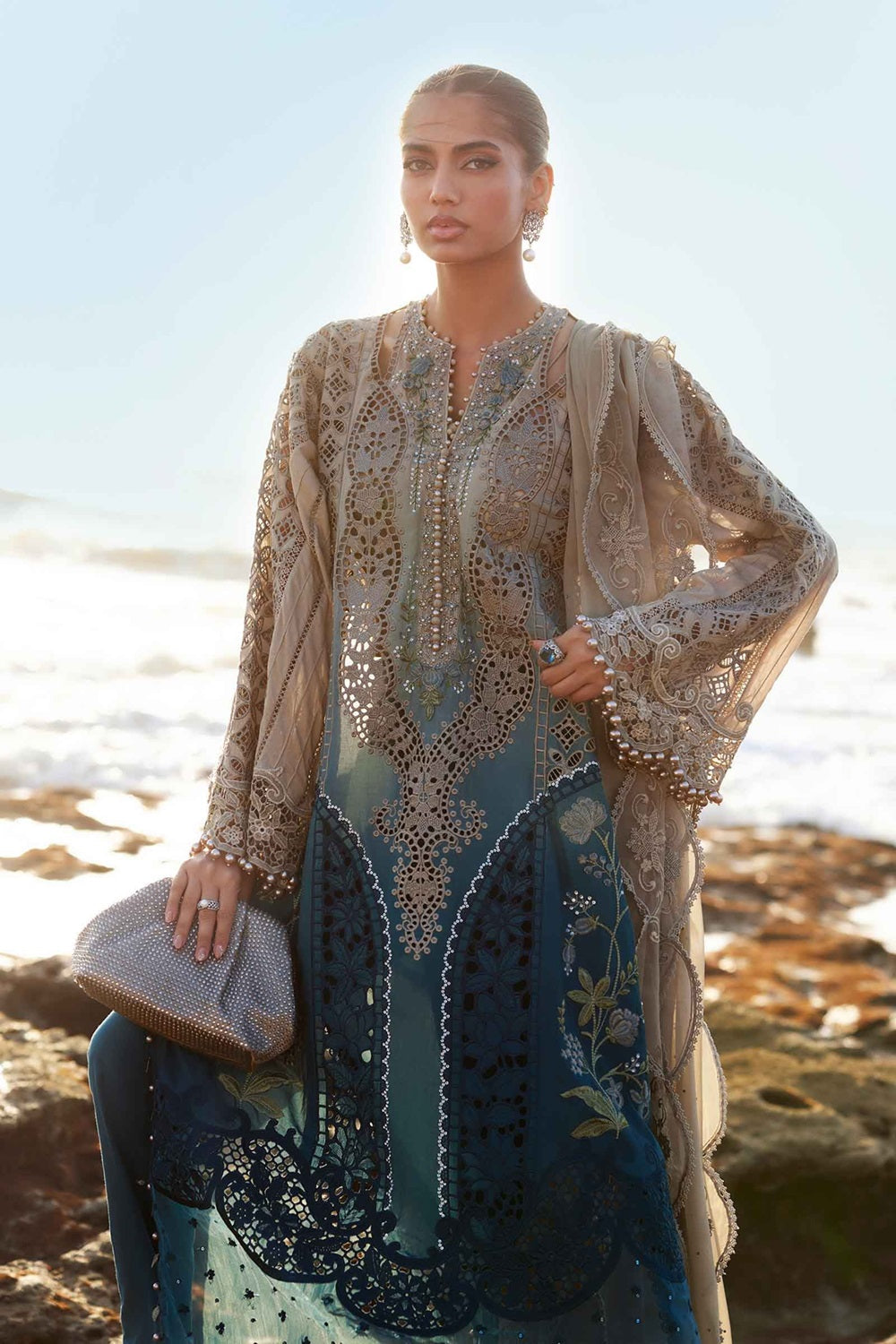 Maria.B. Luxury Embroidered Lawn Eid Edit'26 - EL-25-08 - TC-1623