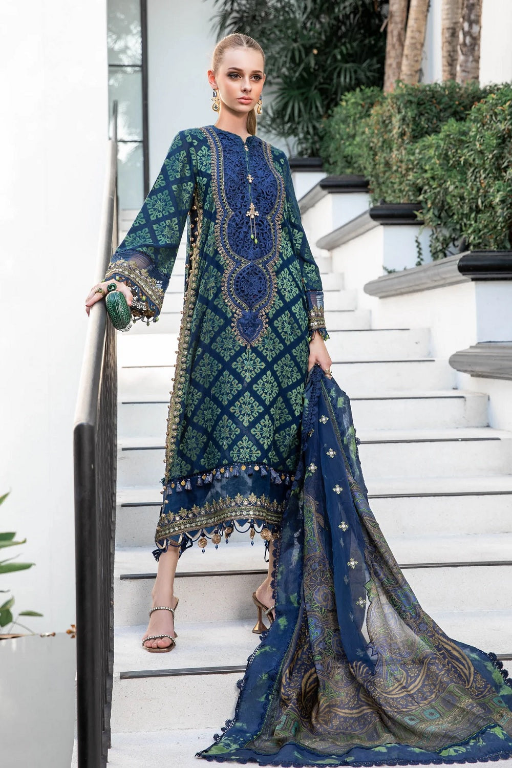 Luxury Embroidered by Maria B. Eid Edition ‘25 - EL-23-08-Blue - TC-687