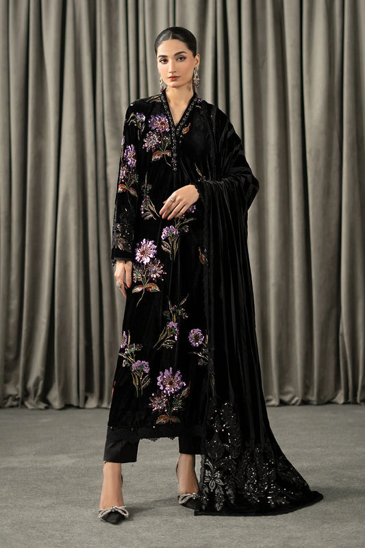 Maria.B. Winter LUXE Luxury Embroidered Velvet Suit | WLS-1306 - TC-1647