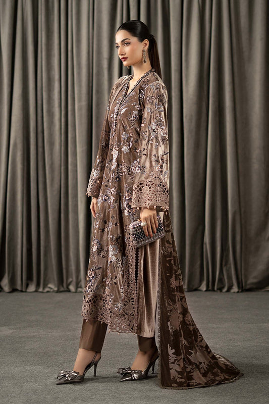Maria.B. Winter LUXE Luxury Embroidered Velvet Suit | WLS-1303 - TC-1809