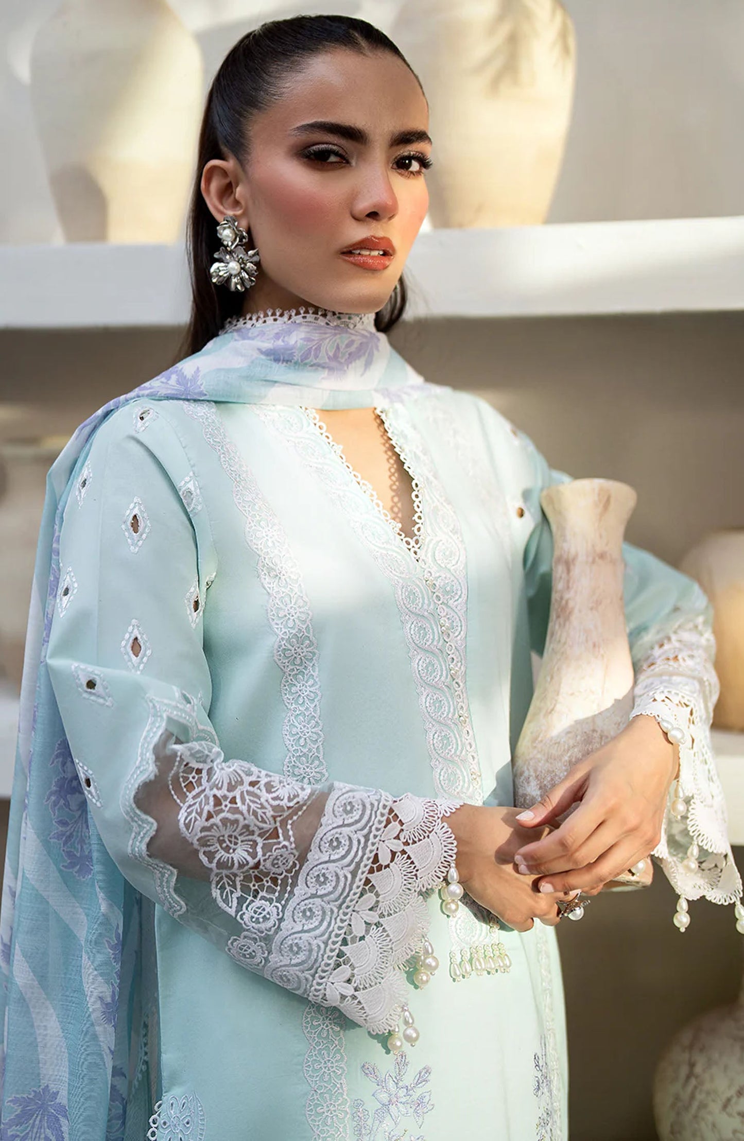 Luxe Lawn Eid Collection By Saad Shaikh - Meraki