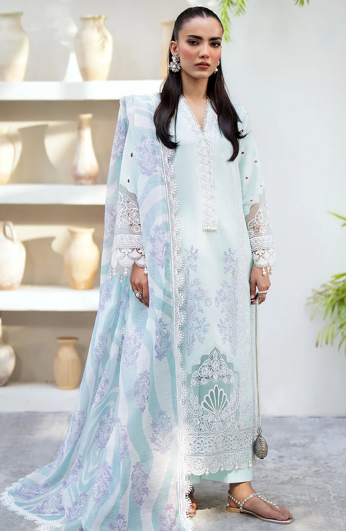 Luxe Lawn Eid Collection By Saad Shaikh - Meraki