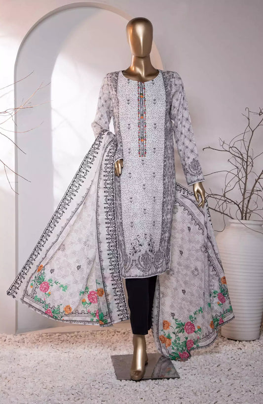HZ Premium Embroidered Cotton Lawn Collection 2024 - PEC-754