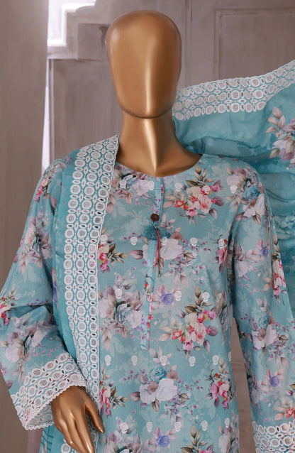 HZ RTW Printkari Embroidered Lawn Collection 2024 - PKL 404 Blue Multi