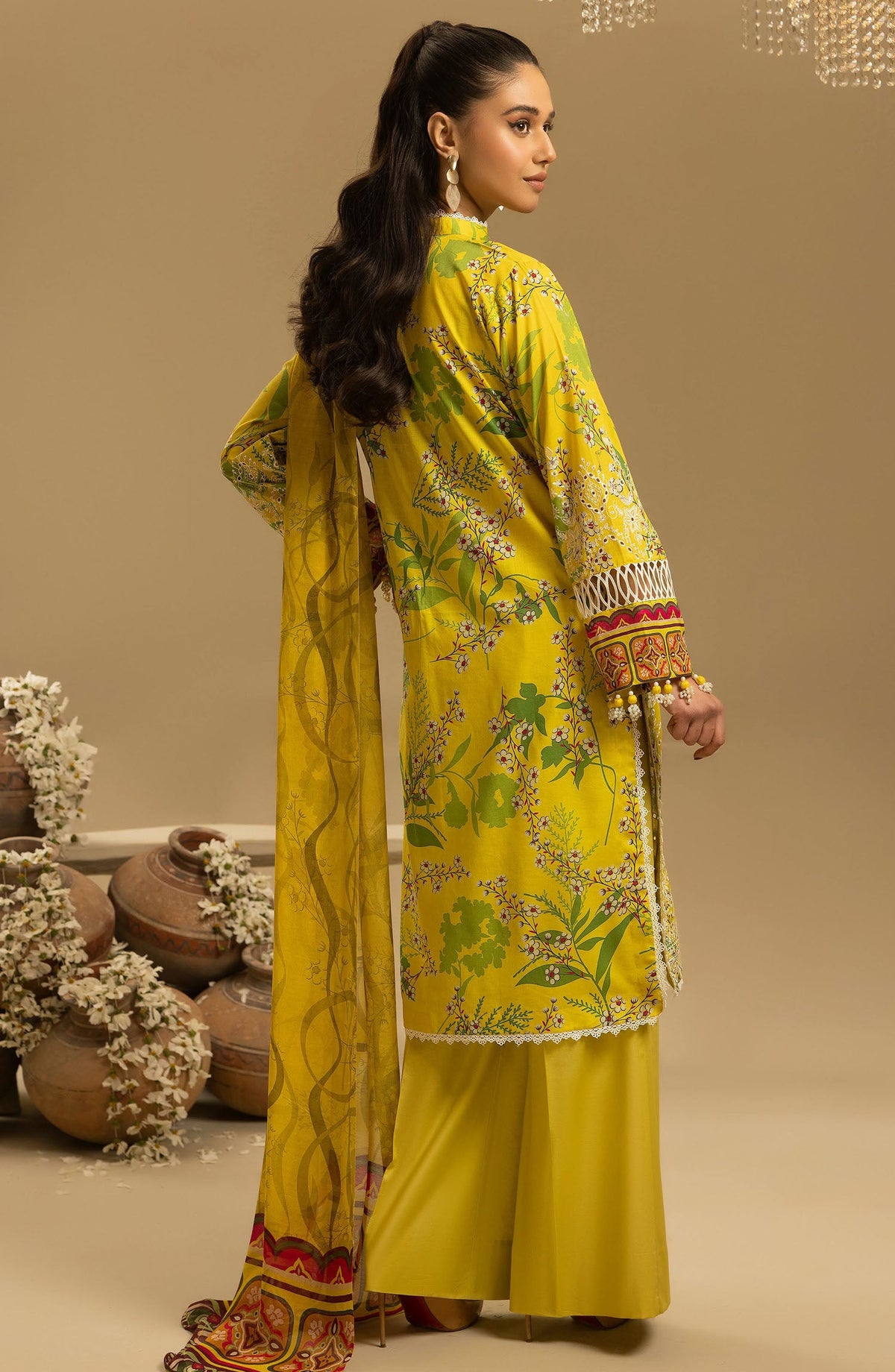 Printkari by Nur Embroidered Lawn Unstitched 3 Piece Suit - PN-30 - NUR25PTK - Yellow - Summer Collection